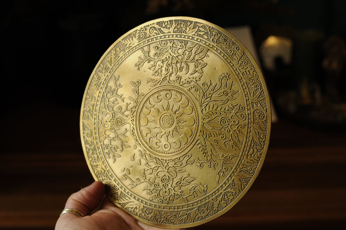Tirage papier de la gravure Beltaine sur laiton