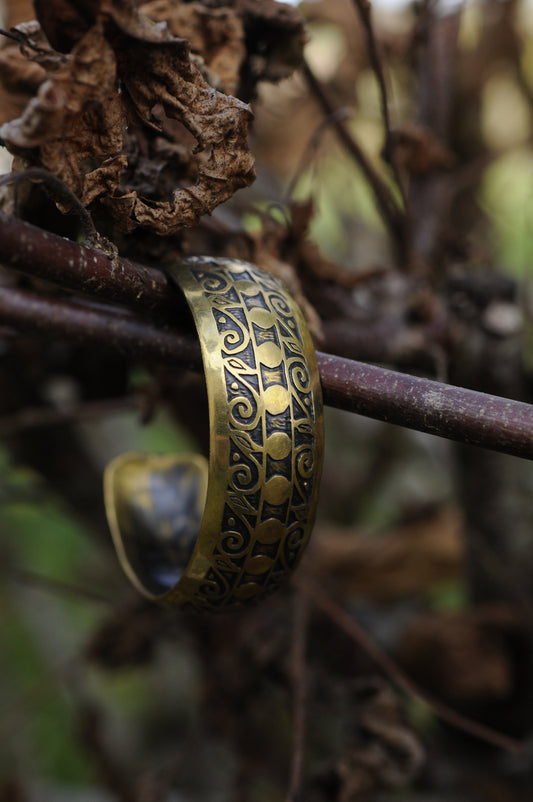 Bracelets laiton gravé bombé K